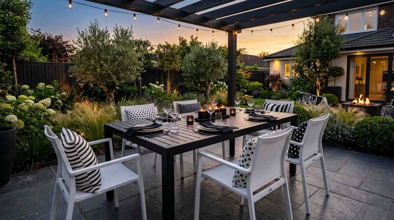 11 Black and White Patio Ideas for a Bold Look
